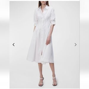 $475_E SIMKHAIJazz Core Cotton Poplin Pintuck Midi Dress